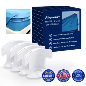 🔥 Flash Sale 70% OFF 🛏️ Alignora™ No-Slip Sheet Lock Holders (4PCs) 🔗 Stops Slipping Instantly