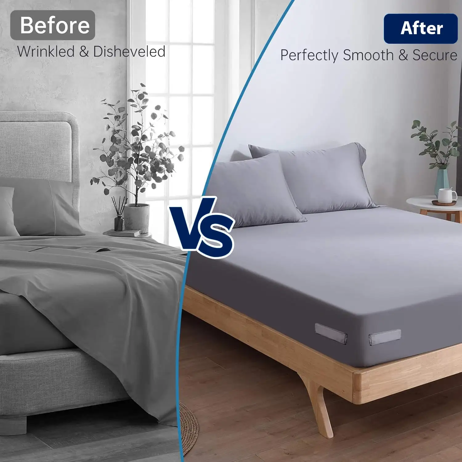 🔥 Flash Sale 70% OFF 🛏️ Alignora™ No-Slip Sheet Lock Holders (4PCs) 🔗 Stops Slipping Instantly